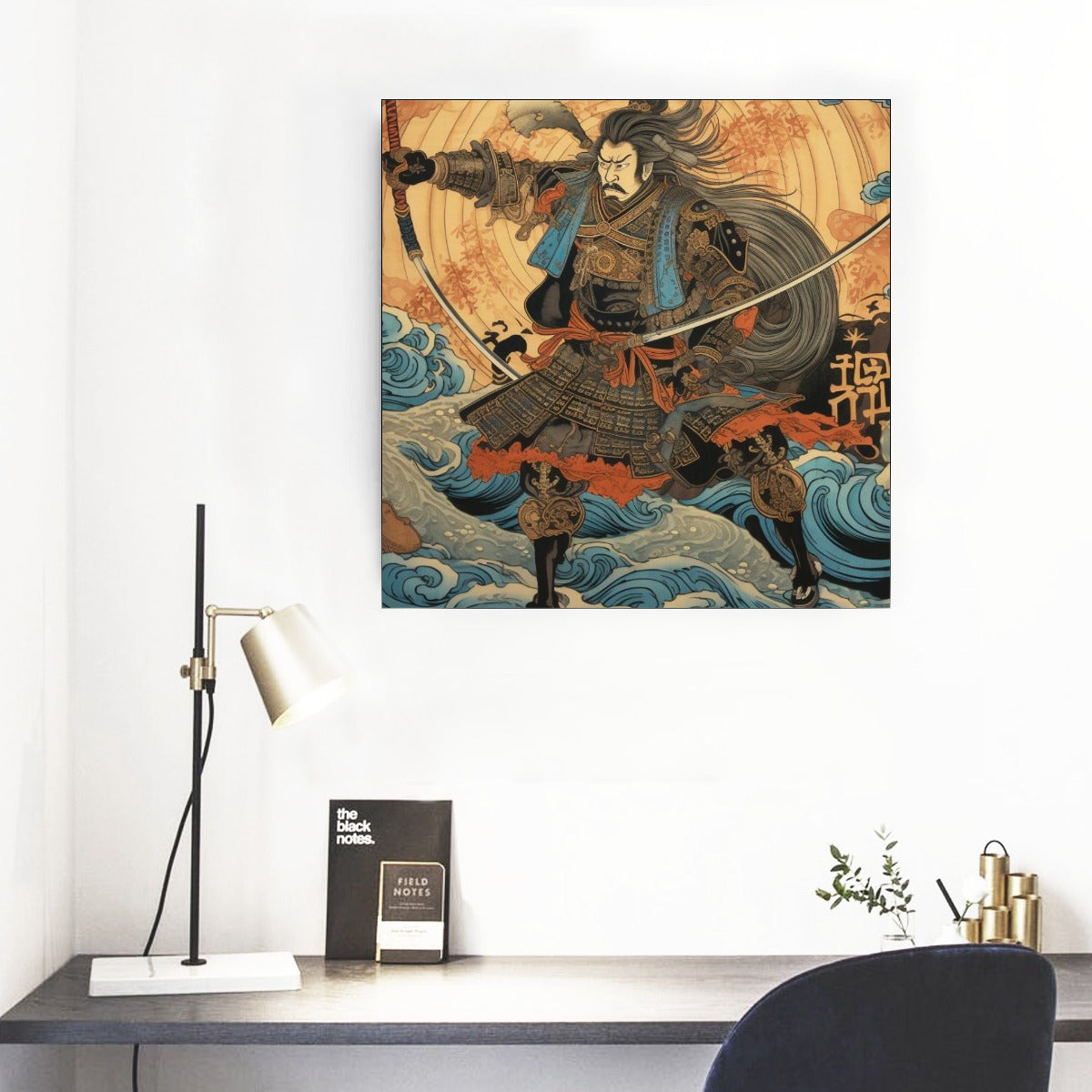Leinwandbild mit japanischer Samurai-Kampfszene | Tengura Store