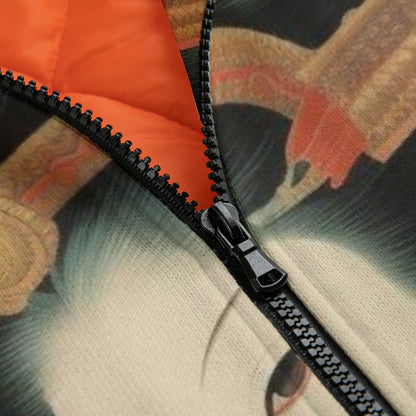 Japanese Geisha Portrait Art Bomber Jacket | Tengura Store