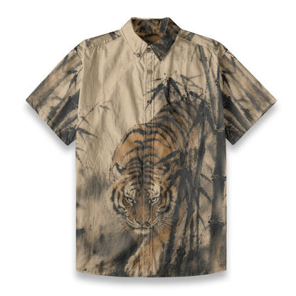 Tiger in Bamboo Forest Shirt | Tengura Store