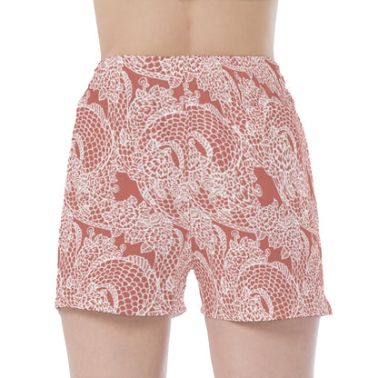 Short femme traditionnel japonais - rose et blanc | Tengura Store