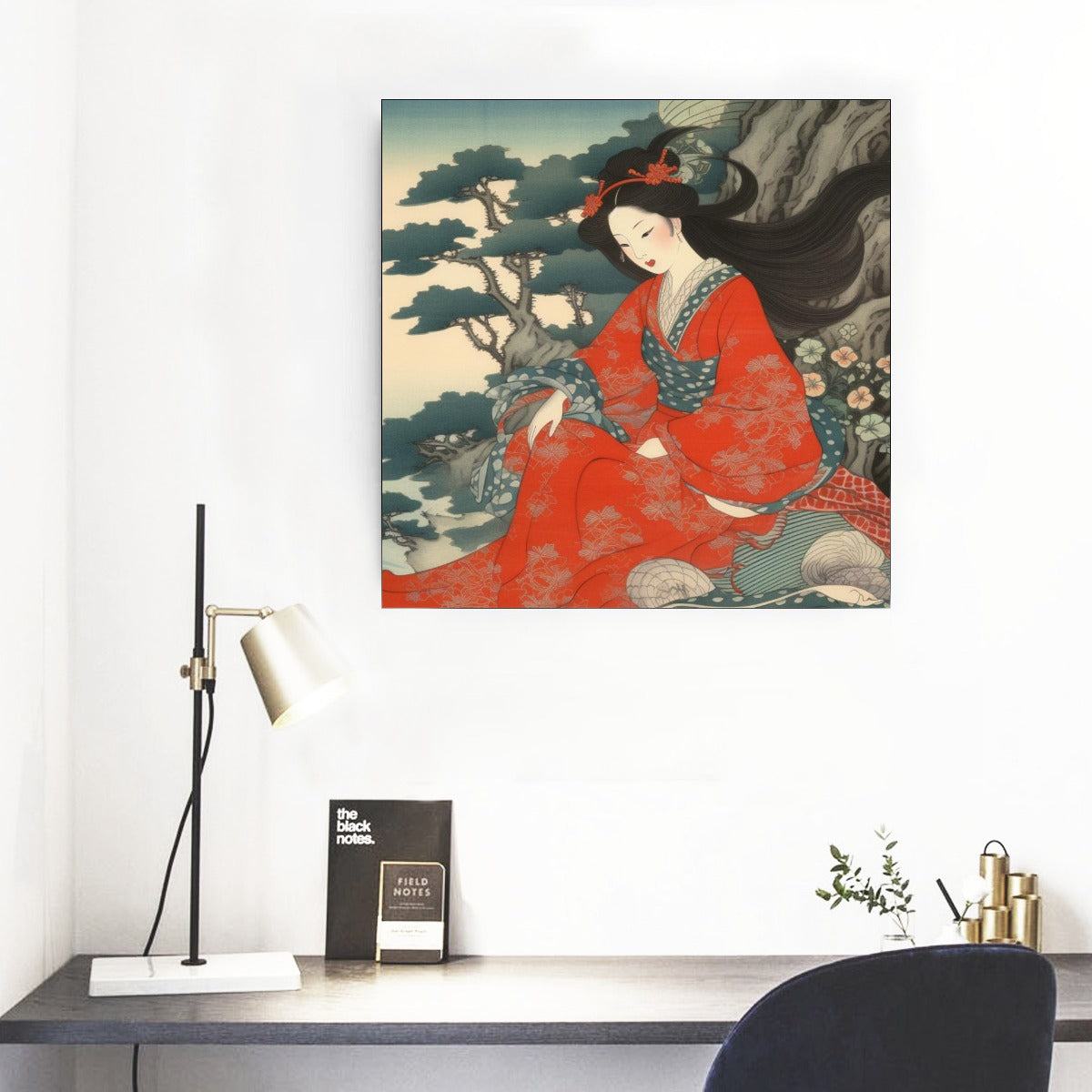 Leinwandbild „Traditional Japanese Kimono Woman Art“ | Tengura Store