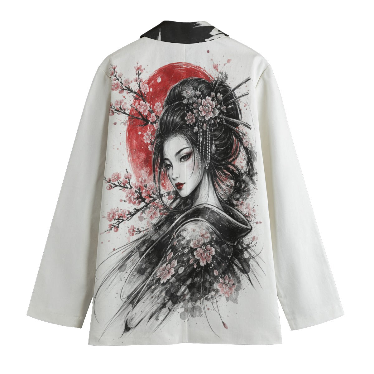 Geisha Sakura Kanji Lapel Blazer | Tengura Store