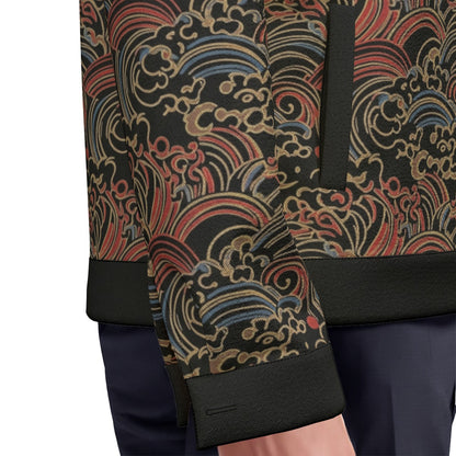 Ukiyoe Waves Pattern Jacket Japanese-Inspired | Tengura Store