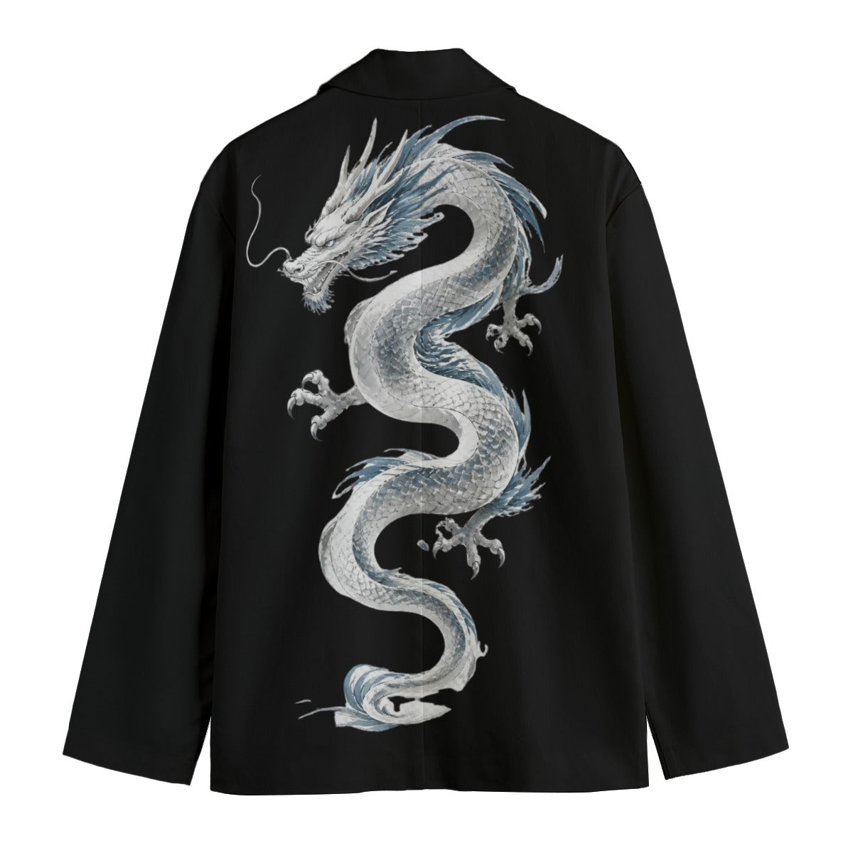 Elegant Men's Blazer with Lapels | Sumi-e Dragon | 245 gsm Cotton | Tengura Store
