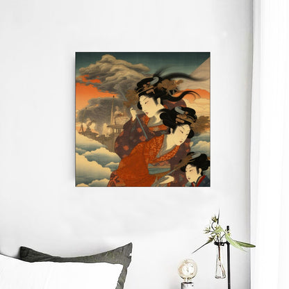 Toile artistique classique « Japanese Court Ladies » | Tengura Store