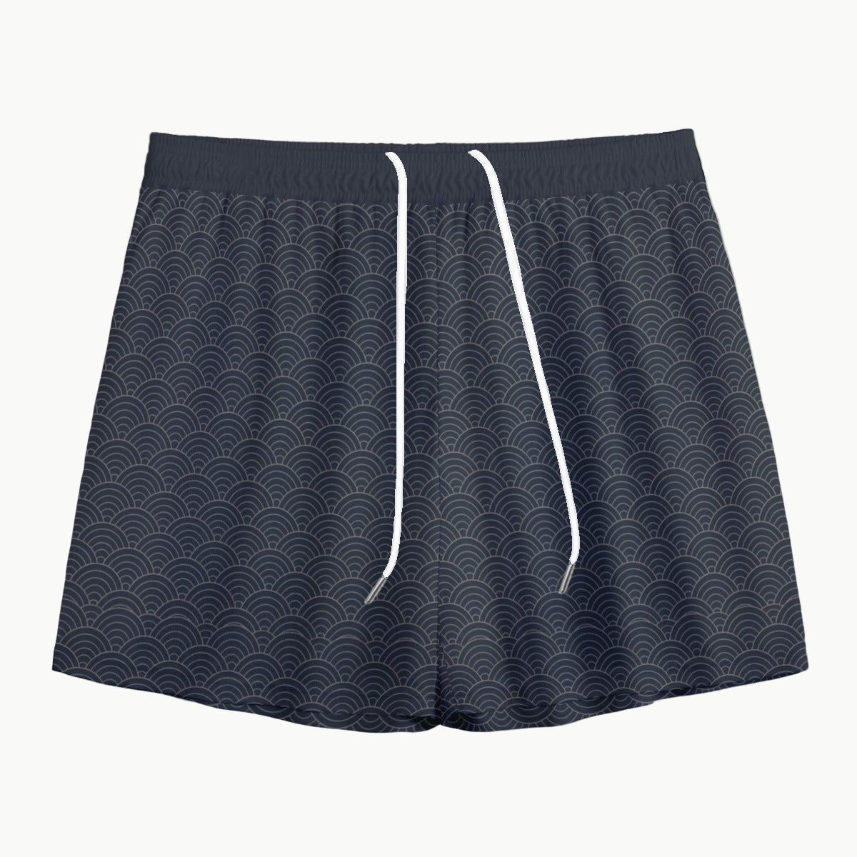Navy Seigaiha Wave Pattern Japanese Shorts | Tengura Store