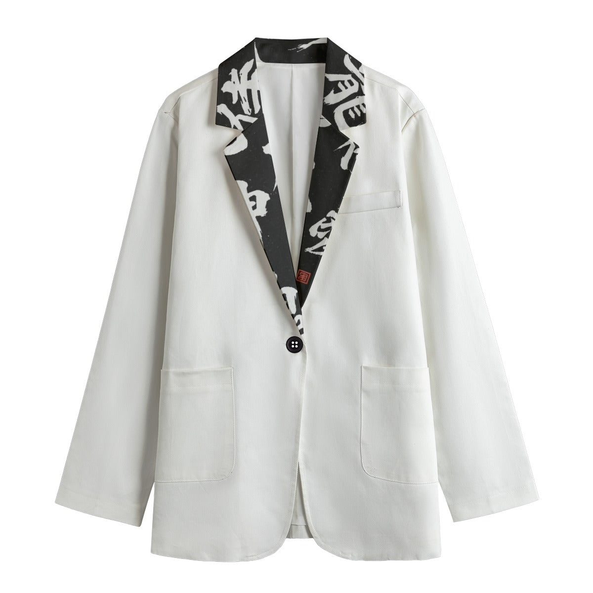 Kitsune Fox Spirit Kanji Lapel Blazer 5XL | Tengura Store