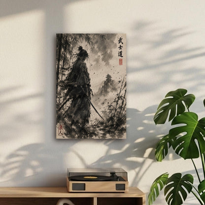 Bushido Ronin Samurai Sumi-e Canvas Print