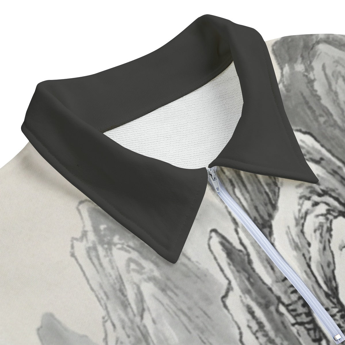 Japanese Artistic Unisex Sweatshirt | Winter Mountain Pass | Sumi-e Cotton | Tengura Store