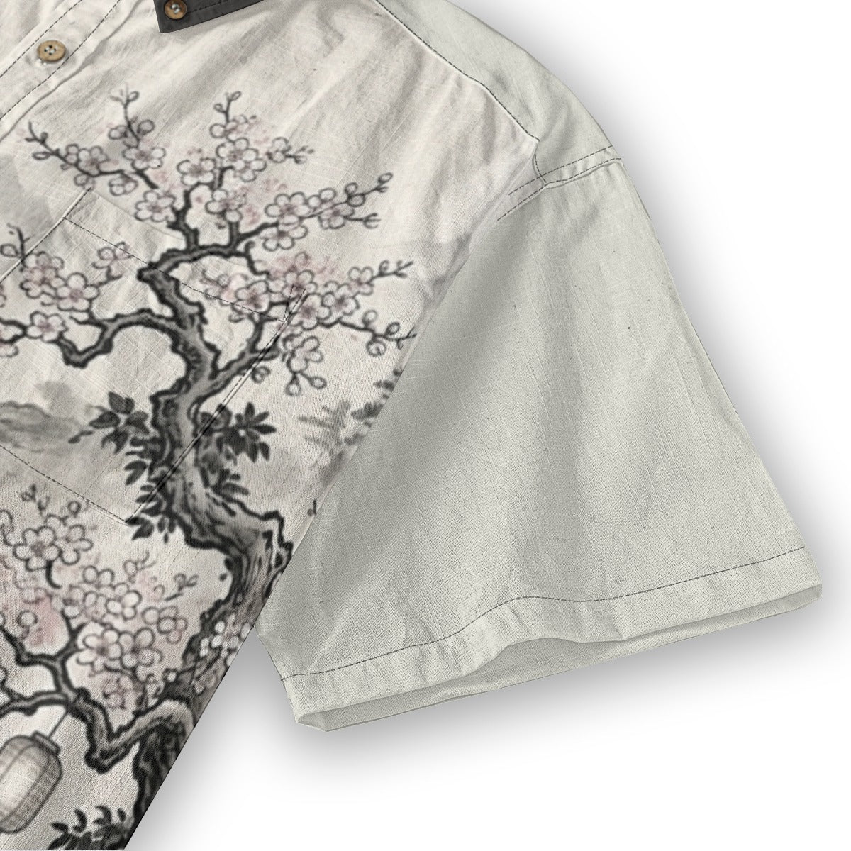 Japanese Sumi-e Shirt | Bridge and Koi Fish | 140 gsm Cotton | Tengura Store