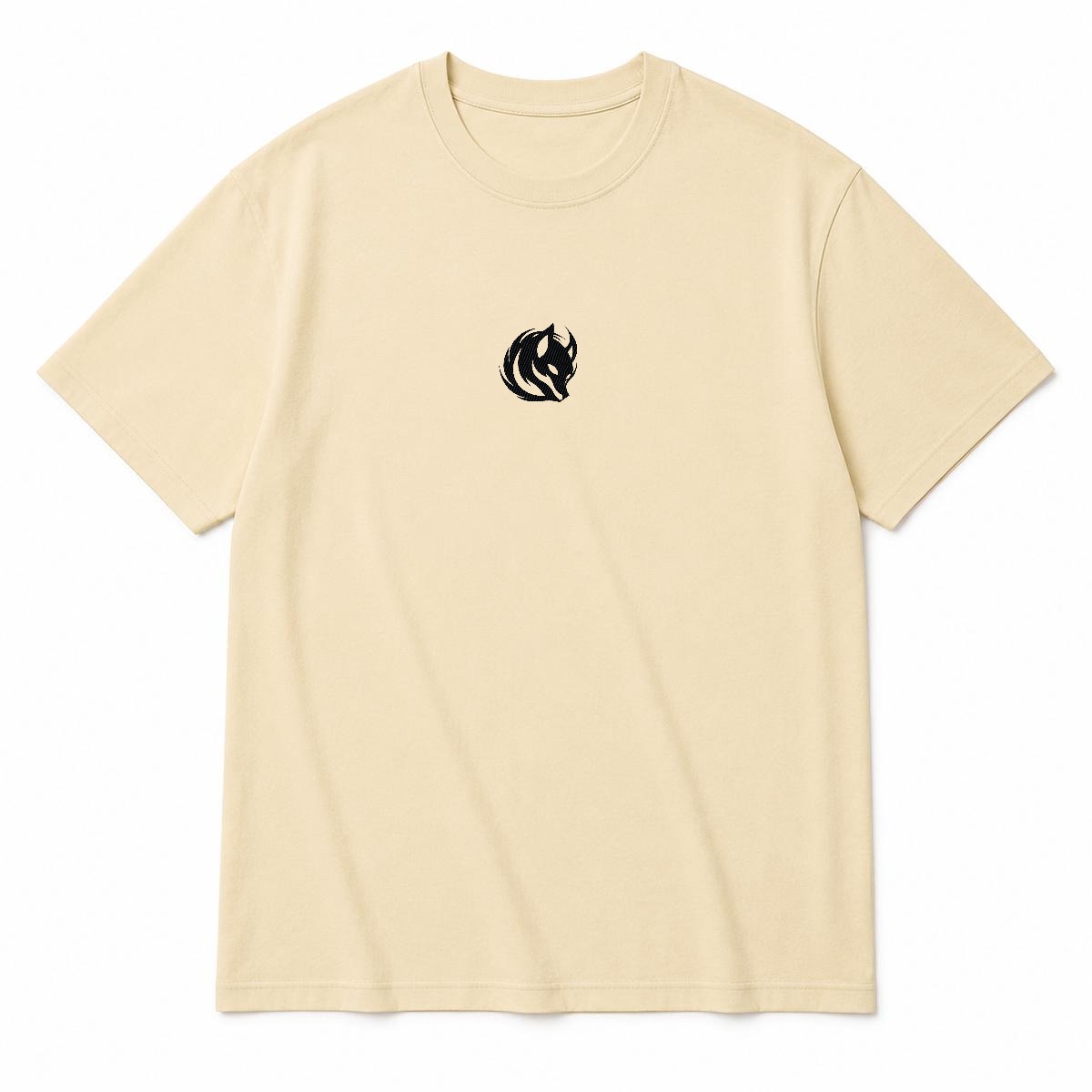 Kitsune Sign Embroidered T-Shirt | Tengura Store