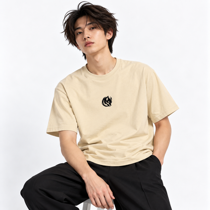 Kitsune Sign Embroidered T-Shirt | Tengura Store