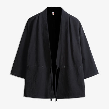 Men's Kimono Cardigan black | Tengura Store