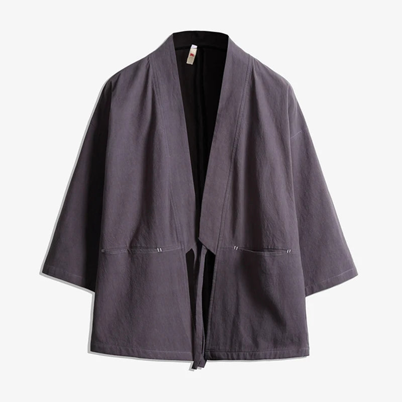 Men's Kimono Cardigan gray | Tengura Store