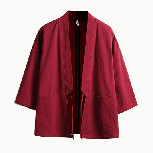 Men's Kimono Cardigan red | Tengura Store