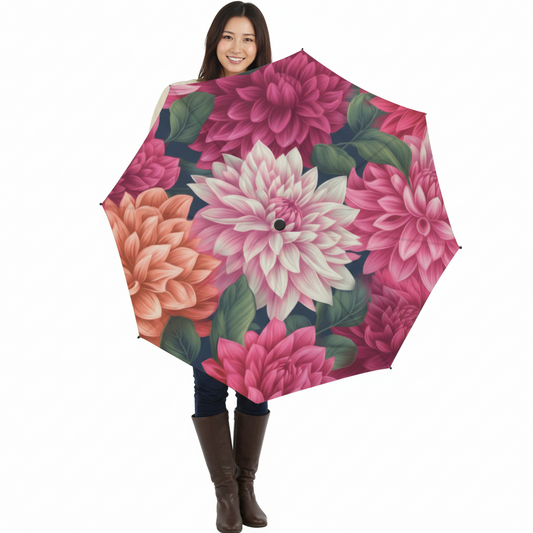 Japanese Floral Pattern Umbrella