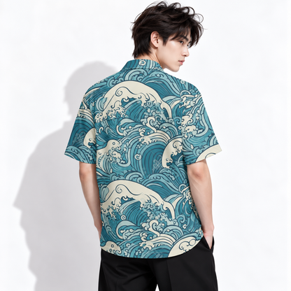 Große Welle Ukiyo-e Hemd