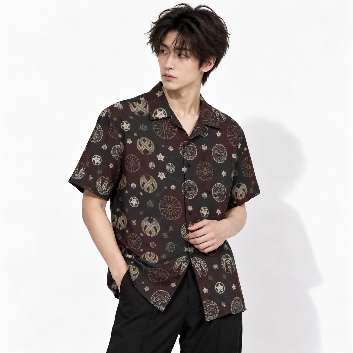 Camicia Kamon Stemma Giapponese