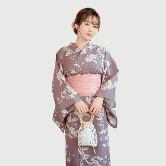 Purple Yukata Kimono Dress Women’s Japanese Summer Outfit | Tengura Store