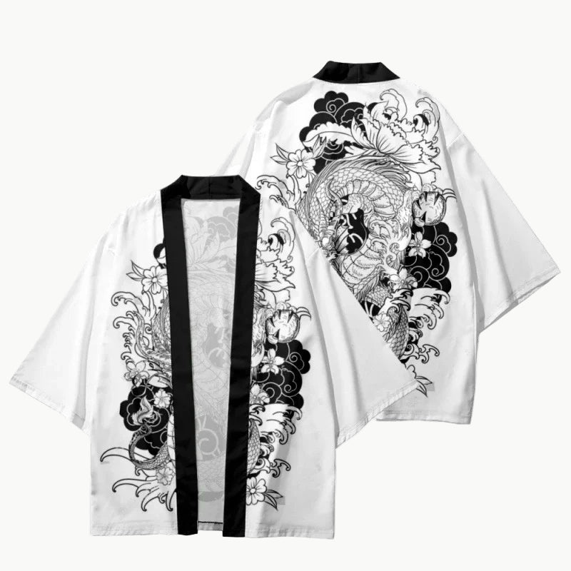 Japanese Haori Cardigan - Japanese Dragon | Tengura Store