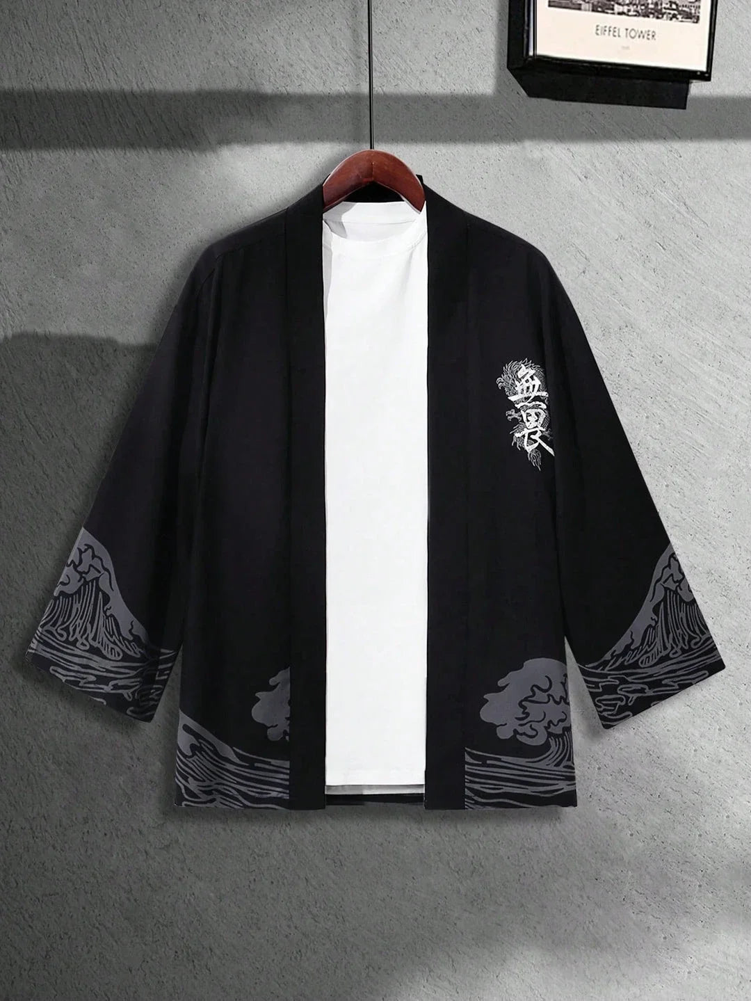 Japanese Haori Jacket - Mt. Fuji & Ocean Waves | Tengura Store
