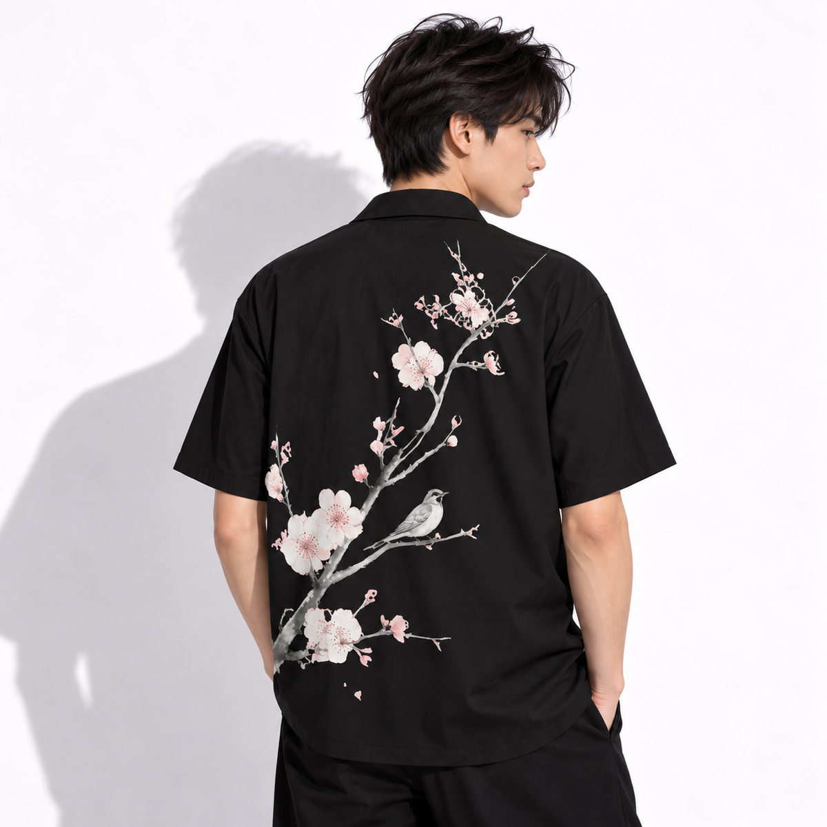 Sakura und Vogel Hemd