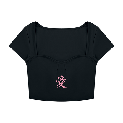 Japanese Women Crop Top | Sakura Lady & Sun