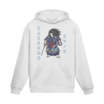 Susanoo Storm God Japanese Hoodie Traditional Japan Folklore White | Tengura Store