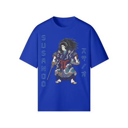 Japanese T-shirt Susanoo Storm God of Seas and Thunder Fun Blue | Tengura Store