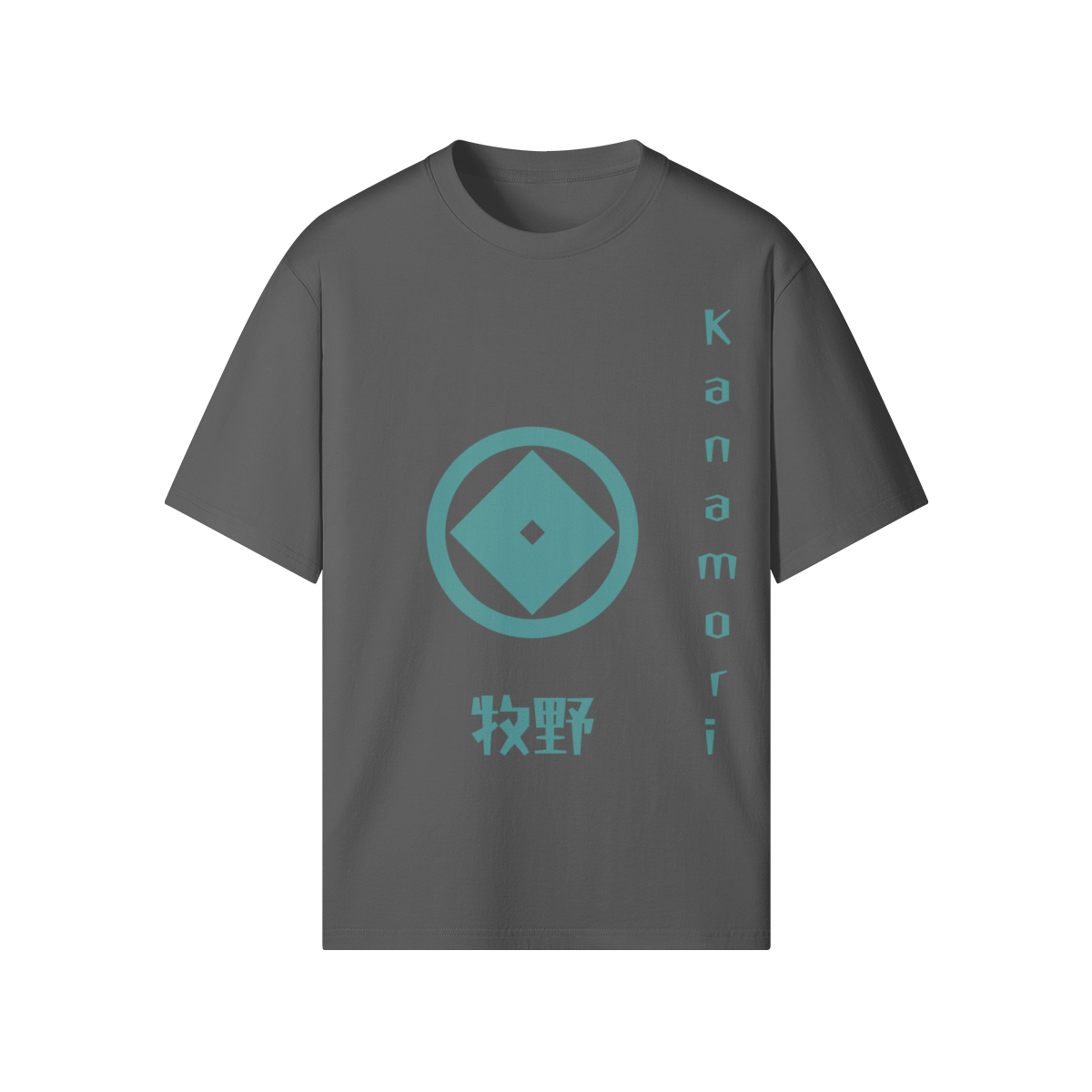 Kanamori Clan Japanese T-shirt Samurai Crest Gray | Tengura Store