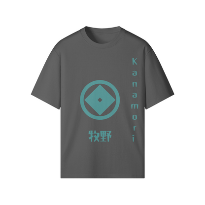 Kanamori Clan Japanese T-shirt Samurai Crest Gray | Tengura Store