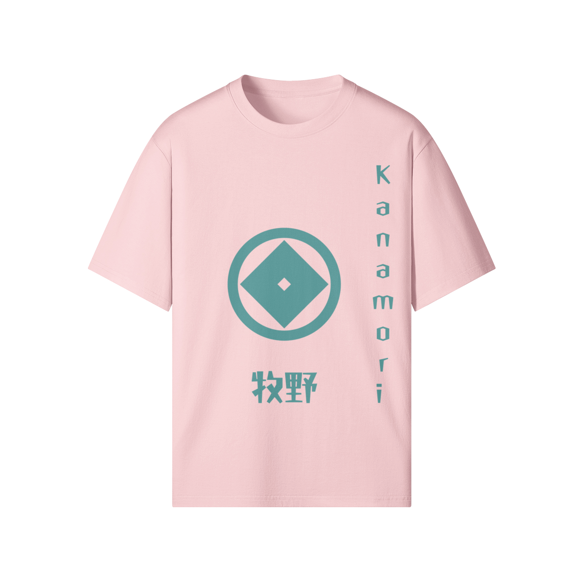 Kanamori Clan Japanese T-shirt Samurai Crest Pink | Tengura Store