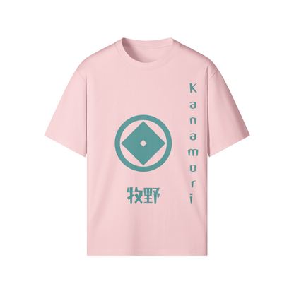 Kanamori Clan Japanese T-shirt Samurai Crest Pink | Tengura Store