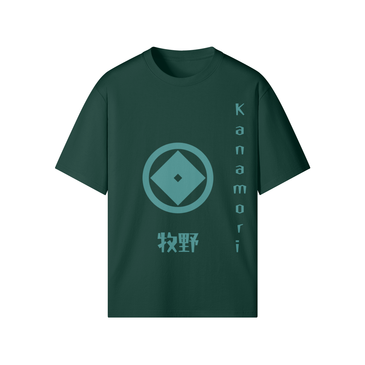 Kanamori Clan Japanese T-shirt Samurai Crest Dark Green | Tengura Store