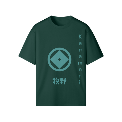 Kanamori Clan Japanese T-shirt Samurai Crest Dark Green | Tengura Store