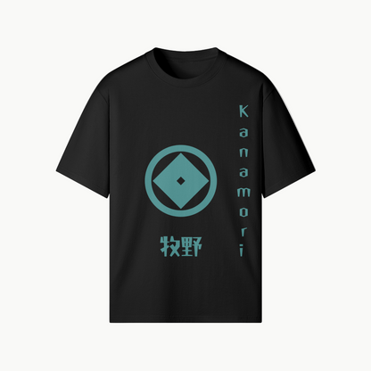 Kanamori Clan Japanese T-shirt Samurai Crest Black | Tengura Store