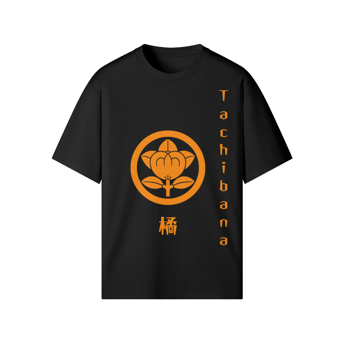 Tachibana Clan Japanese T-shirt Samurai Crest Black | Tengura Store