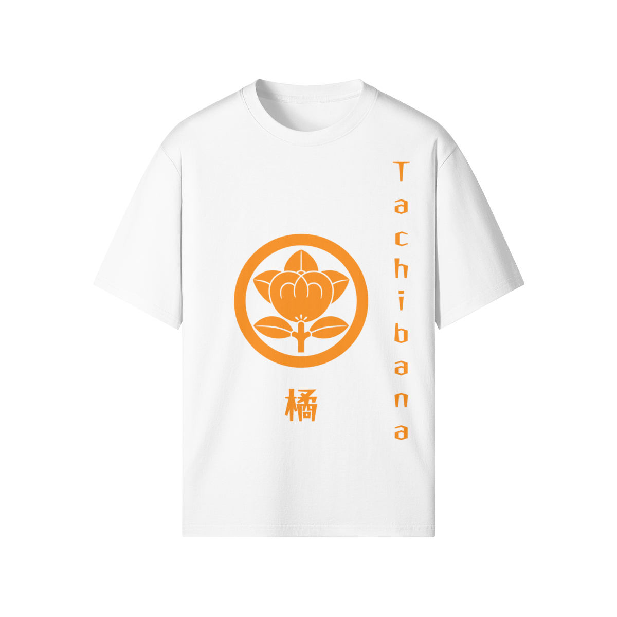T-shirt Japonês Tachibana Clan Samurai Crest Branco | Tengura Store
