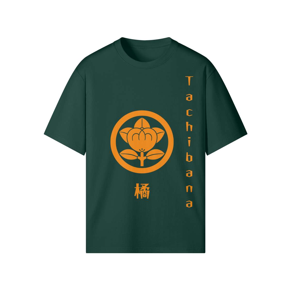 Tachibana Clan Japanese T-shirt Samurai Crest Dark Green | Tengura Store
