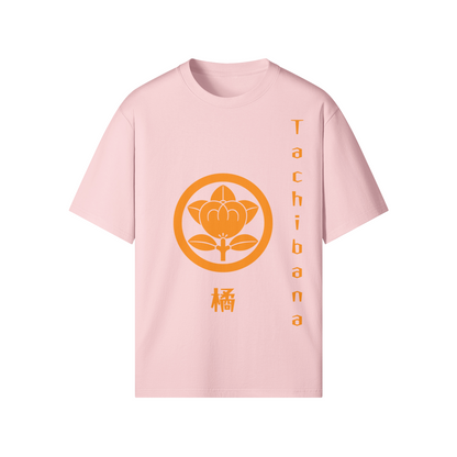 Tachibana Clan Japanese T-shirt Samurai Crest Pink | Tengura Store