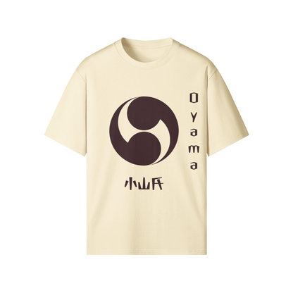 Oyama Clan Japanese T-shirt Samurai Crest Beige | Tengura Store
