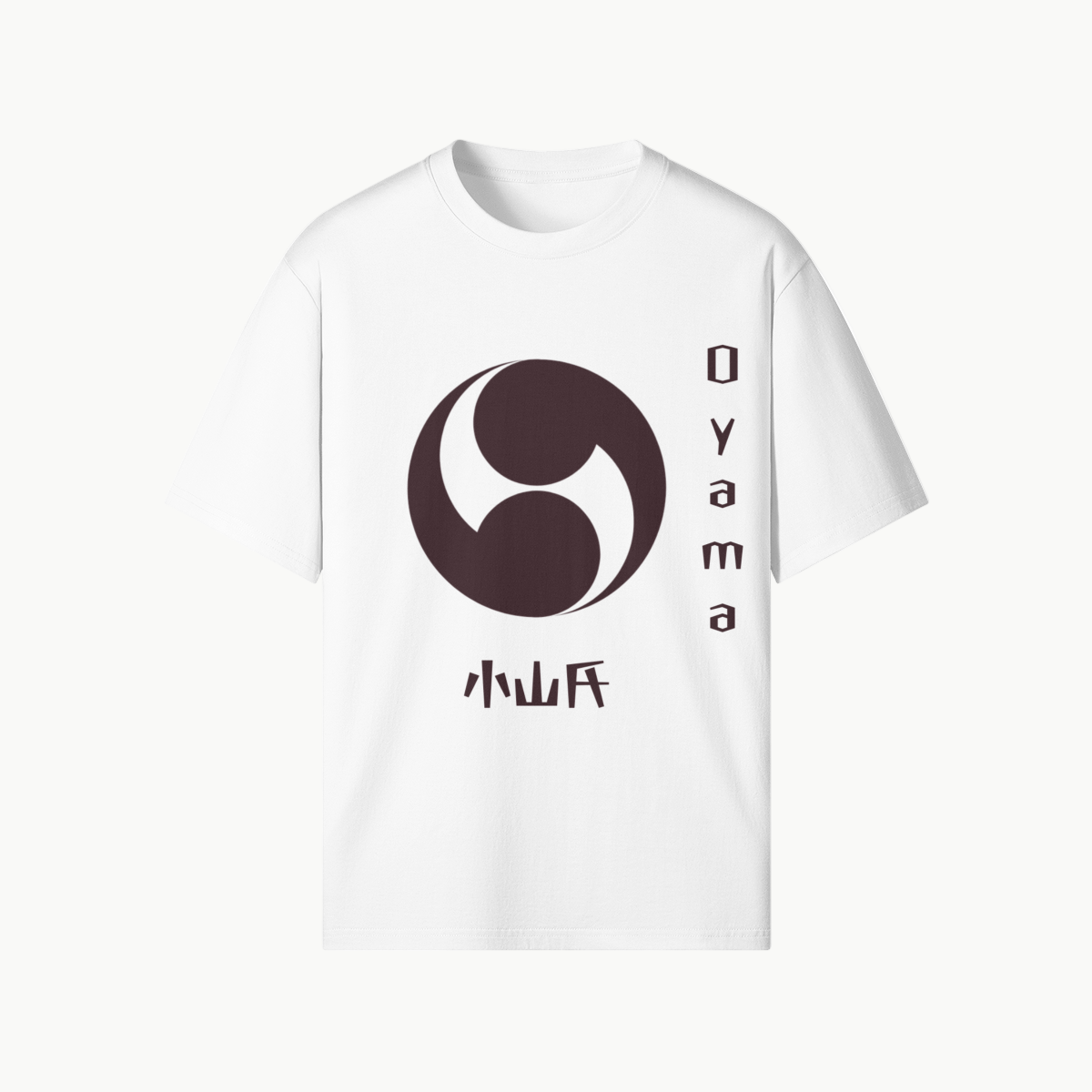 T-shirt Japonês Oyama Clan Samurai Crest Branco | Tengura Store