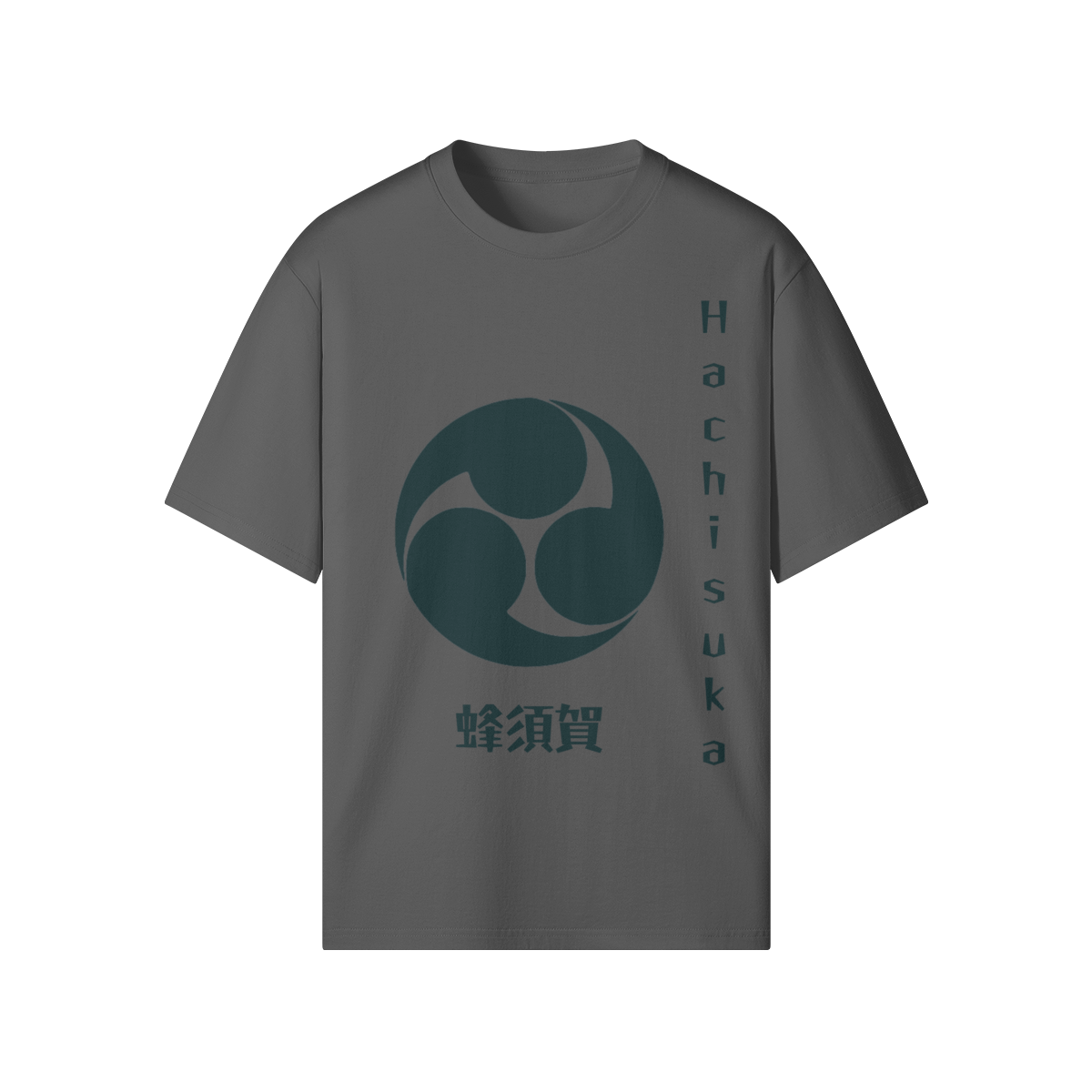 Hachisuka Clan Japanese T-shirt Samurai Crest Gray | Tengura Store