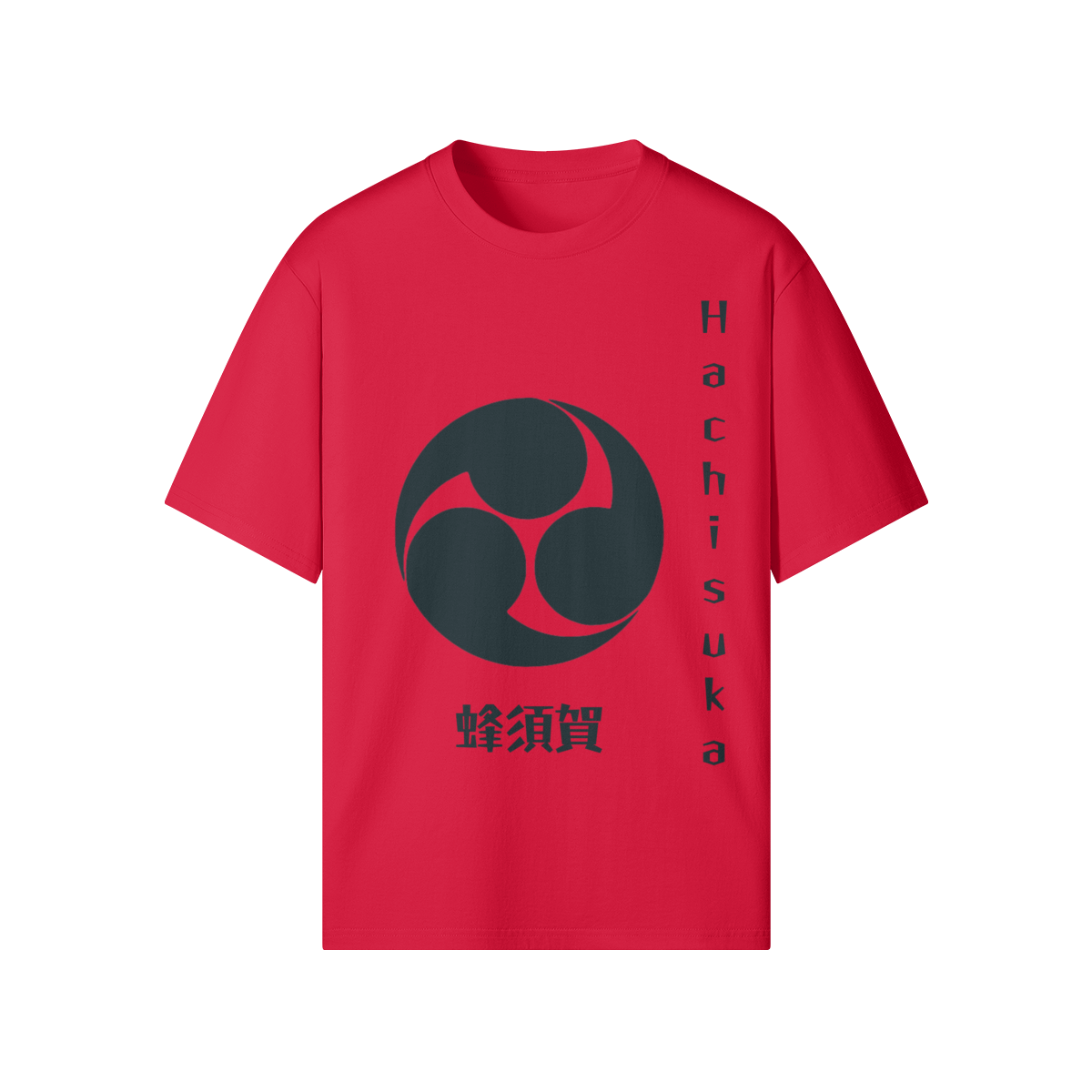 Hachisuka Clan Japanese T-shirt Samurai Crest Red | Tengura Store