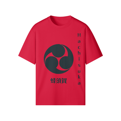 Hachisuka Clan Japanese T-shirt Samurai Crest Red | Tengura Store