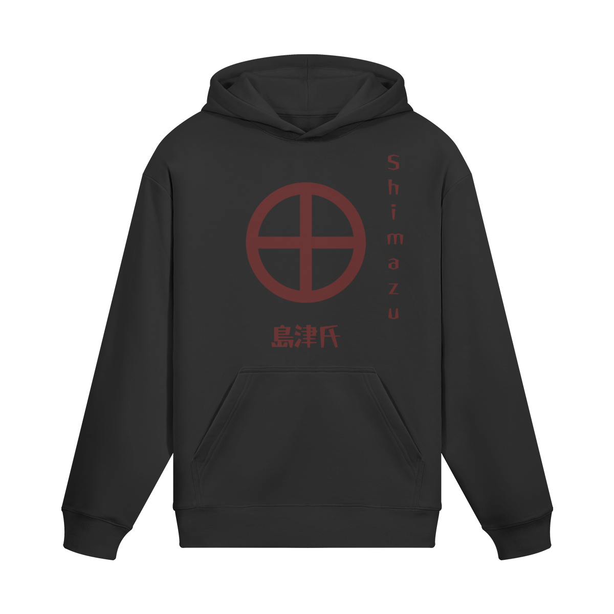 Shimazu Clan Japanese Hoodie Samurai Crest Black | Tengura Store
