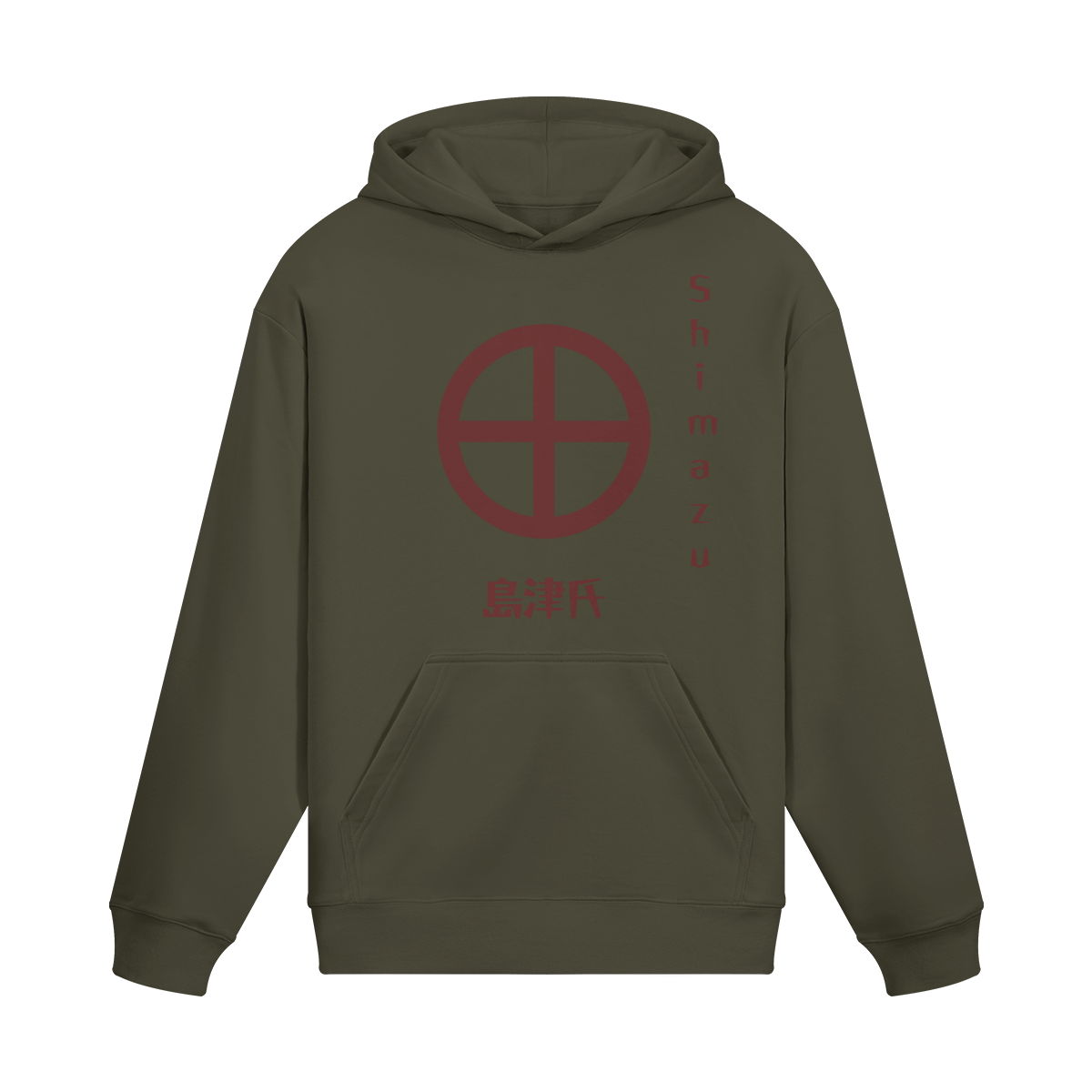 Shimazu Clan Japanese Hoodie Samurai Crest Charcoal Grey | Tengura Store