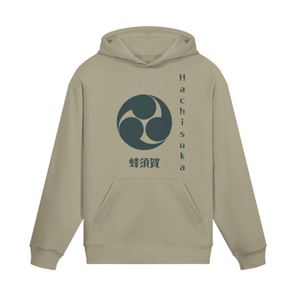 Hachisuka Clan Japanese Hoodie Samurai Crest Sand Beige | Tengura Store
