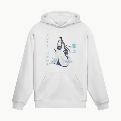 Yuki Onna Japanese Folklore Snow Spirit Hoodie White | Tengura Store
