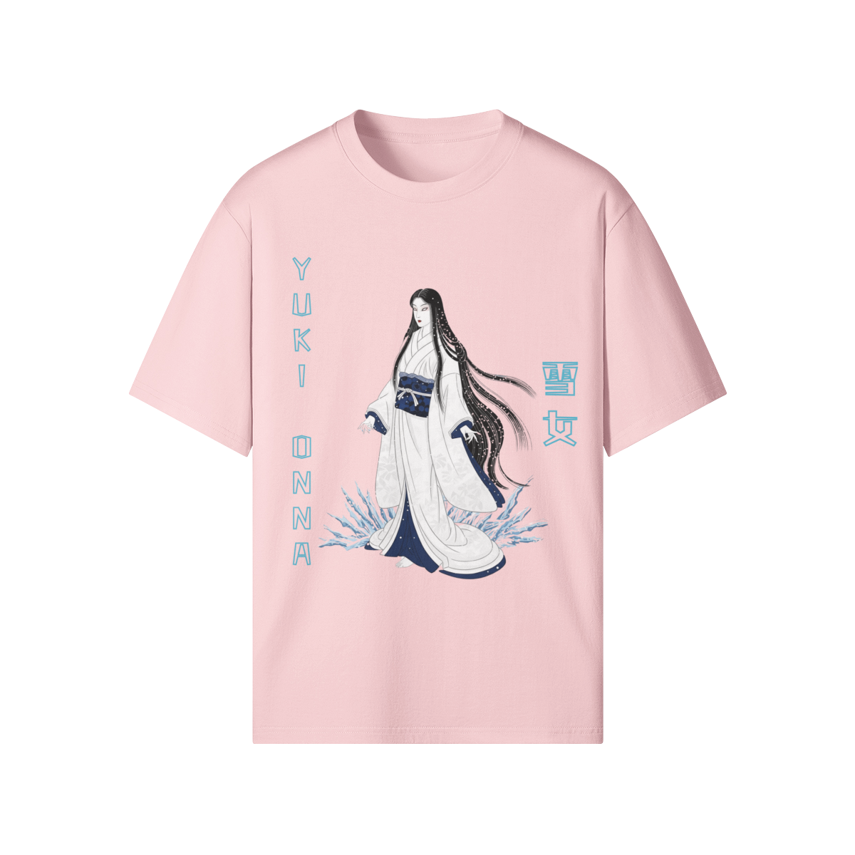 Yuki Onna Snow Spirit Tee Japanese Ghost Pink | Tengura Store